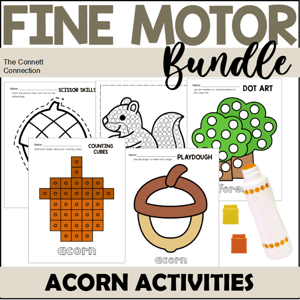 acorn and squirrel fine motor bundle preschool