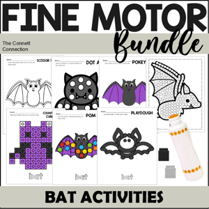 Bat fine motor skills preschool bundle