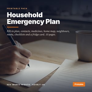Household Emergency Plan cover