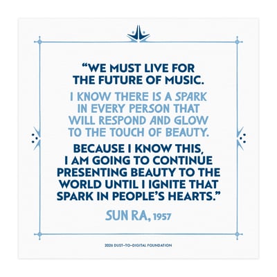 Sun Ra quote screen print poster designed by Darryl Norsen