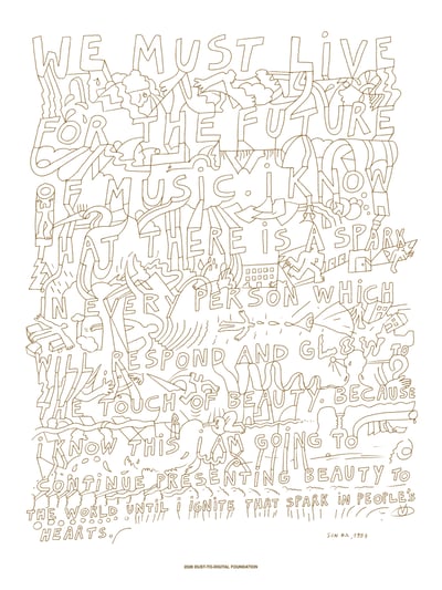 Sun Ra quote screen print poster designed by Marie Lavis