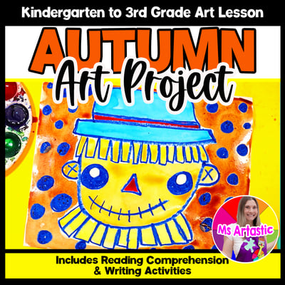 Autumn Scarecrow Art Lesson Fall Scarecrow Art Project Reading Comprehension