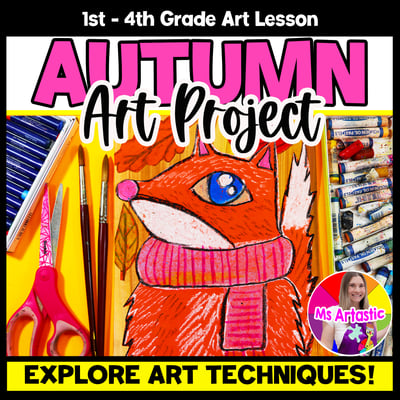 Art Project Autumn Art Lesson Fall Fox Artwork October September Art Activity