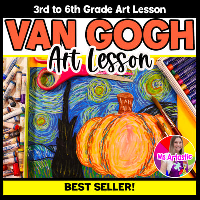 Van Gogh Starry Night Pumpkin Art Project Autumn Art Lesson Fall Art Activity