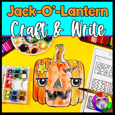 Halloween Craft O Lantern Art Lesson Art Project Writing Prompt Sub Plans
