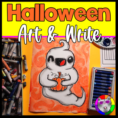 Halloween Art Lesson Ghost Writing Prompts Art Project Lesson Plan Sub Plan