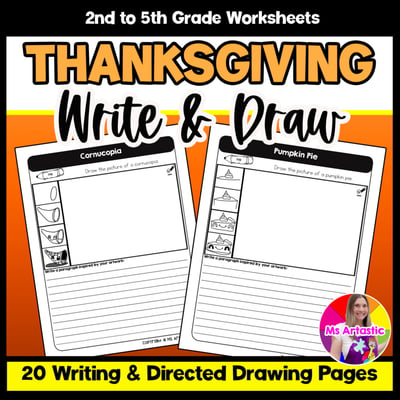 Thanksgiving Writing Practice Directed Drawing Fall Paragraph Writing and Draw