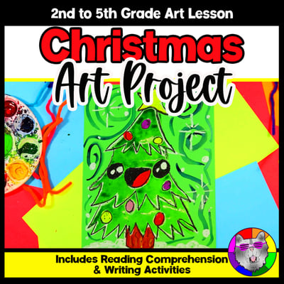 Christmas Art Lesson Christmas Tree Art Project Holiday Art Activity Craft