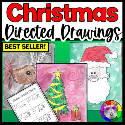 Christmas Directed Drawing Art Activities Christmas Worksheets Art Lessons