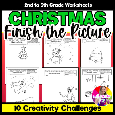 Christmas Finish the Picture Creativity Challenge Christmas Fast Finishers
