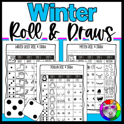 Winter Art Game Winter Directed Drawing Winter Art Activities Winter Art Lessons