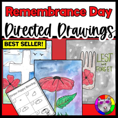 Remembrance Day Directed Drawing November Art Activities Worksheets Art Lessons