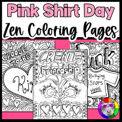 Pink Shirt Day Coloring Pages Coloring Sheets Activities Coloring Worksheets