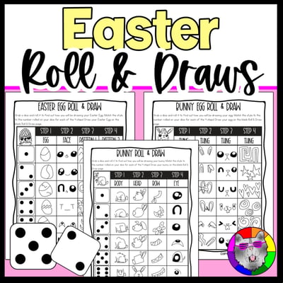 Easter Roll and Draw Directed Drawing Games Easter Art Activities Easter Lesson