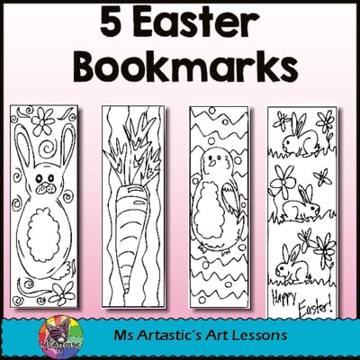 Easter Coloring Bookmarks