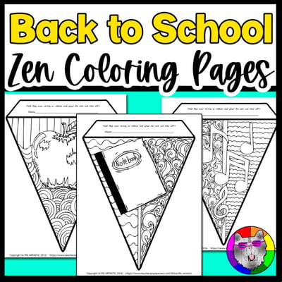 Back To School Coloring Pages Banner BTS Coloring Sheets Classroom Decor