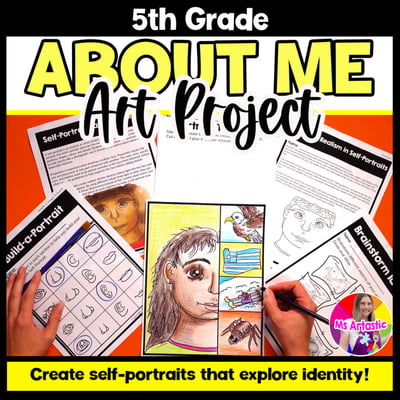 5th Grade Art About Me Grade 5 Self Portrait Identity Back to School Art Lesson