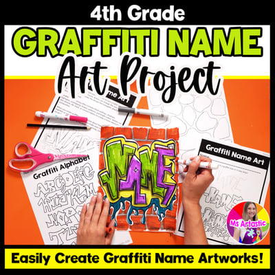 4th Grade Graffiti Name Art Grade 4 Art Project Back to School Art Lesson