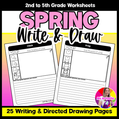 Spring Writing Practice Directed Drawing Spring Write and Draw Paragraph Writing