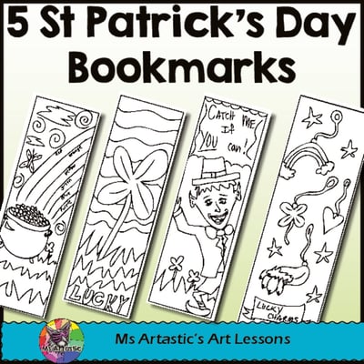 St. Patrick’s Day Coloring Bookmarks