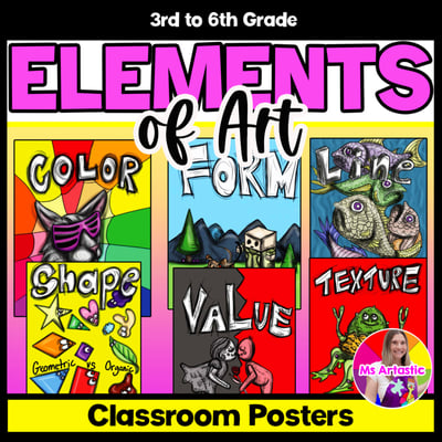 Elements Of Art Posters Classroom Decor Art Room Posters Printable Bulletin Boar