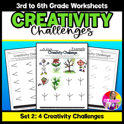 Creativity Challenges Art Lesson Fast Finishers Bell Ringers Art Worksheets