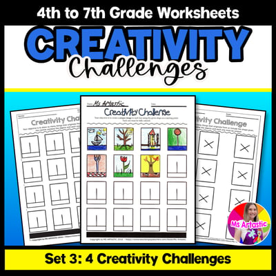Creativity Challenges Art Lesson Fast Finishers Bell Ringers Art Worksheets