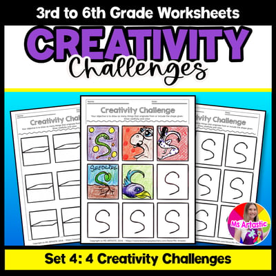 Creativity Challenges Art Lesson Fast Finishers Bell Ringers Art Worksheets