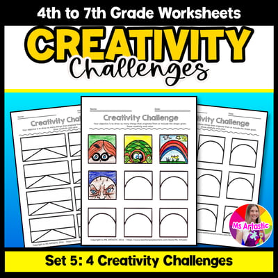 Creativity Challenges Art Lesson Fast Finishers Bell Ringers Art Worksheets