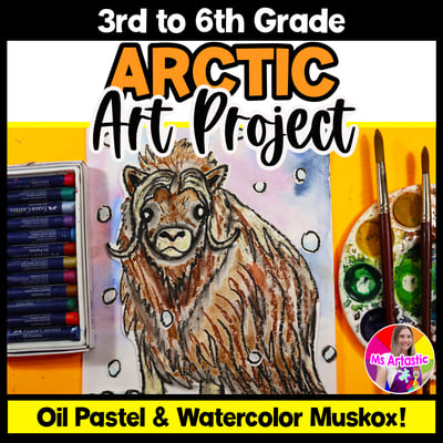 Winter Art Arctic Animal Art Project Muskox Art Lesson Canadian Animals