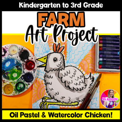 Line Art Lesson Farm Chicken Art Project Agriculture Art Lesson Art Activity