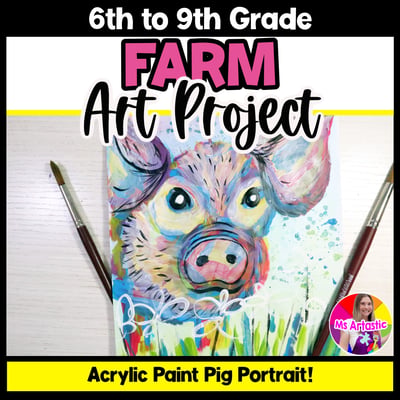Farm Art Project Painting Art Lesson Pig Art Activity Artwork Summer Art