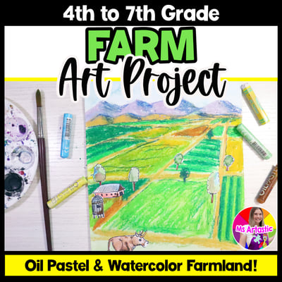 Farm Landscape Art Project Landscape Art Lesson Middle School Art Activity