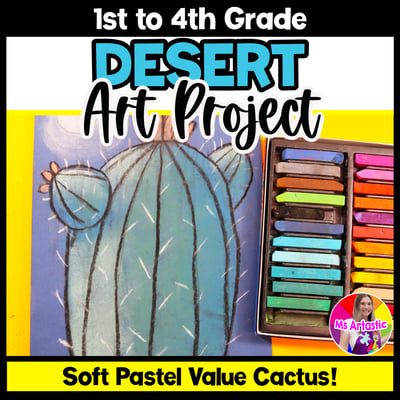Element of Art Project Value Art Lesson Cactus Summer Art Activity