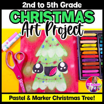 Christmas Art Lesson Christmas Tree Art Project Christmas Art Activities Artwork