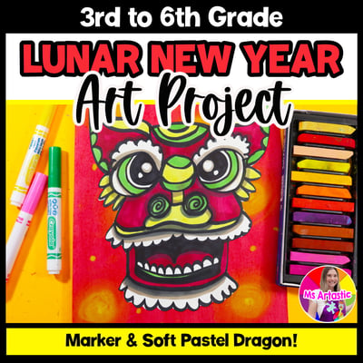 Lunar New Year Dragon Art Project Chinese New Year Art Lesson Tutorial