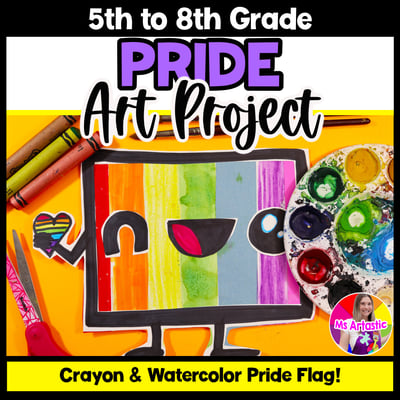 PRIDE Day Art Lesson LGBTQ Art Project Activities Pride Flag Artwork Lesson Plan