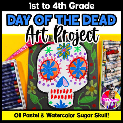 Mexican Sugar Skull Art Lesson Day of the Dead Mexico Art Project Activity