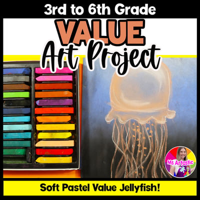Summer Art Lesson Jellyfish Art Project Value Art Lesson Value Art Activity