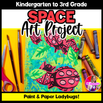 Element of Art Space Art Lesson Ladybug Art Project for Primary Kindergarten