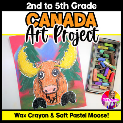 Canadian Art Project Moose Art Lesson Canada Art Activity Artwork Bulletin Board
