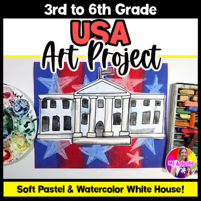 Art Lesson Presidents Day Art Project White House USA Art Activities Craft