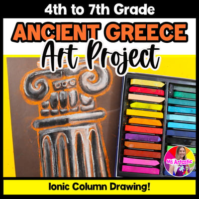 Ancient Greece Ionic Column Art Project Greek Art Lesson Art History Activity