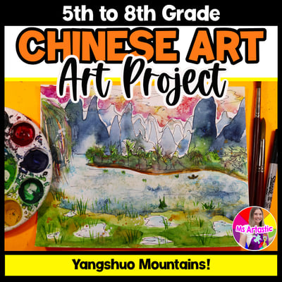 Chinese Landscape Art Project Yangshuo Mountains Art Lesson Art History Activity