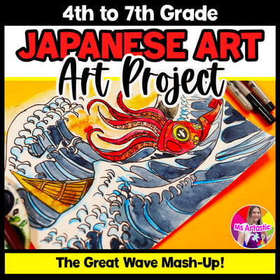 Great Wave Art Project Japanese Art Lesson Art History Activity Pop Culture Mash