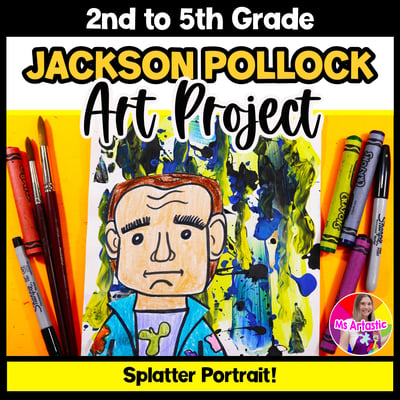 Jackson Pollock Art Project Pollock Portrait Art Lesson Art History Art Activity