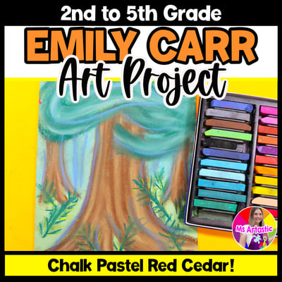 Emily Carr Art Lesson Red Cedar Chalk Pastel Art Project Elementary Art Activity