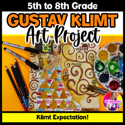 Gustav Klimt Art Project Middle School Art Lesson Art History Art Activity