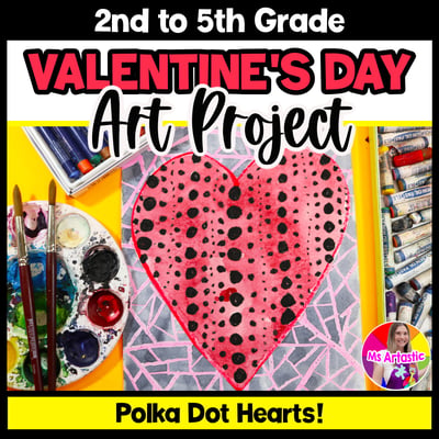 Valentines Day Art Lesson Yayoi Kusama Heart Art Project Heart Art Activity