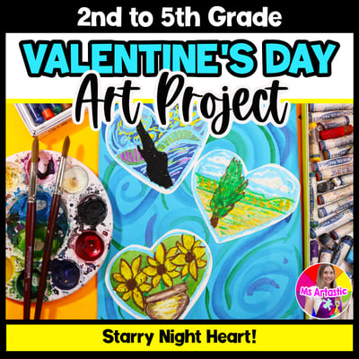 Van Gogh Valentine Art Project Valentines Day Art Lesson Art History Heart Art
